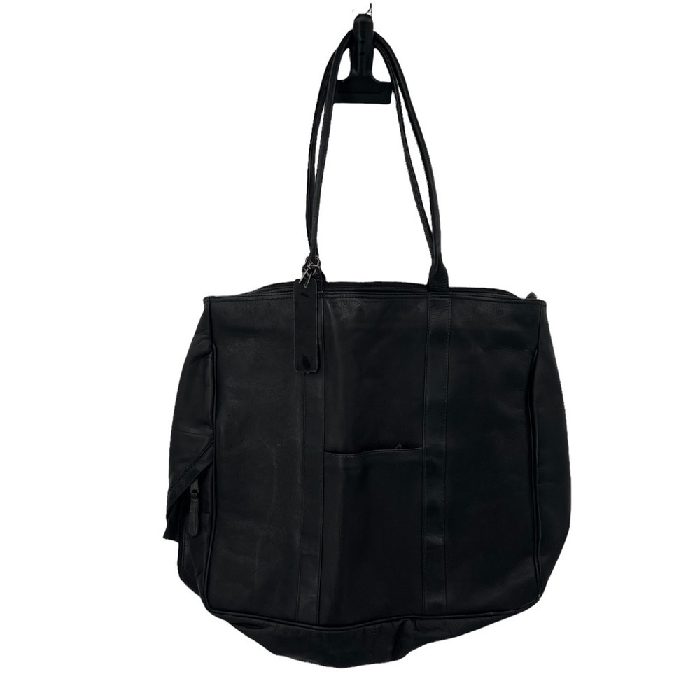 Latico Black Leather Shoulder Tote Bag Purse